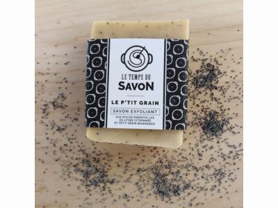 L'Herbier de Sophie - Savon exfoliant Le P'tit Grain - Le temps du savon - 100 g