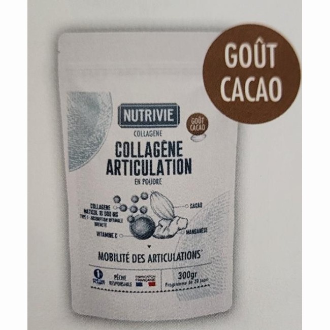 Collagène Articulation - Nutrivie - 300 gr Cacao poudre