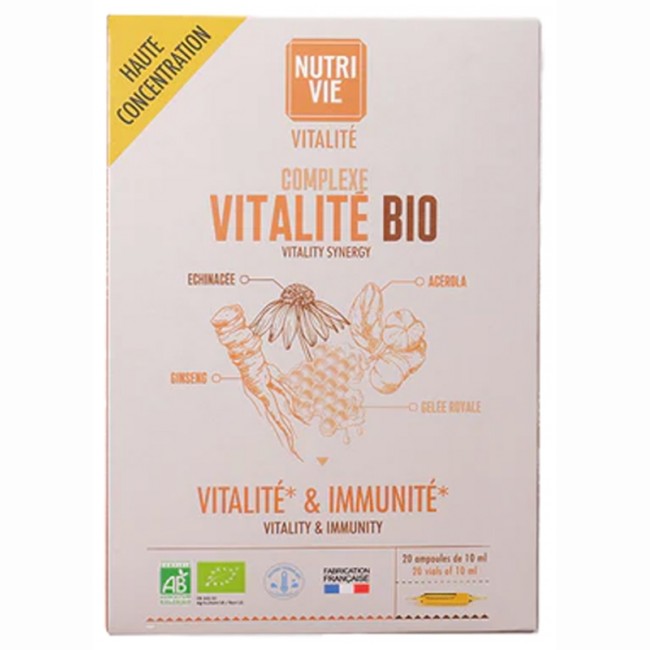 Complexe Vitalité BIO - Nutrivie - 20 ampoules